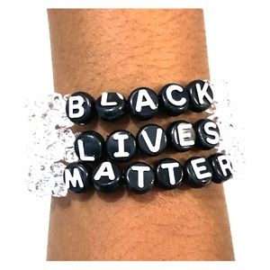 Clear Black Lives Matter Bracelet Stack